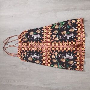 NWT Animal Motif Black Mini Strap Dress / Size XS